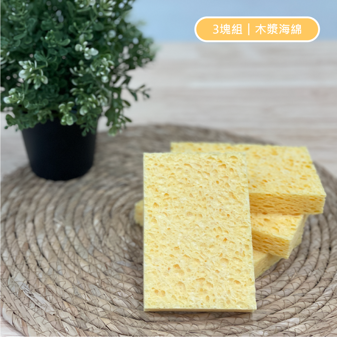 🧽 環保木漿海綿 3 塊組